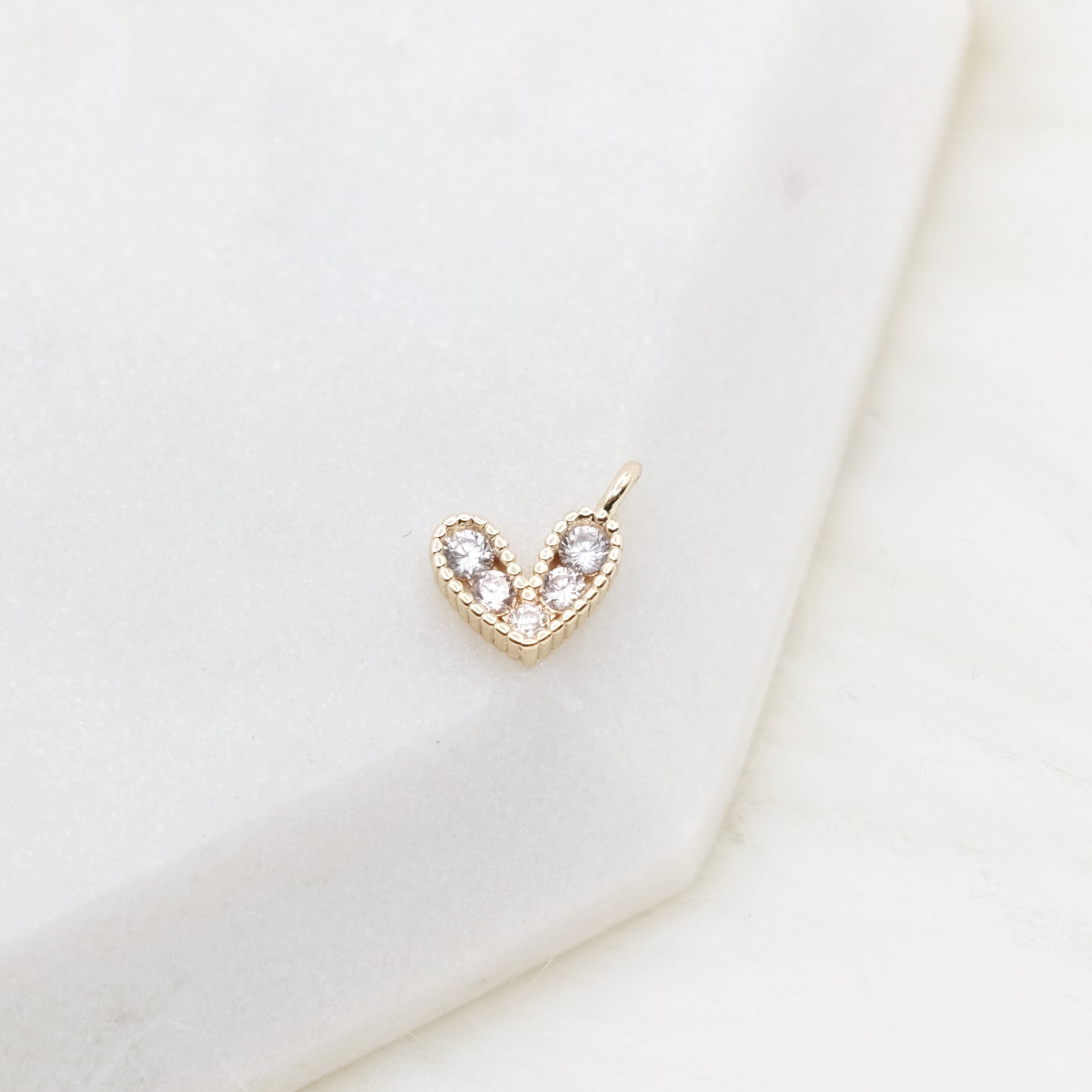 Petite Glow Heart Charm