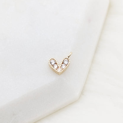 Petite Glow Heart Charm