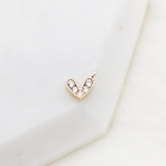 Petite Glow Heart Charm