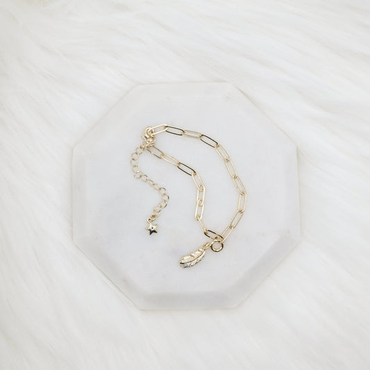 Celestial Plume Simple Bracelet