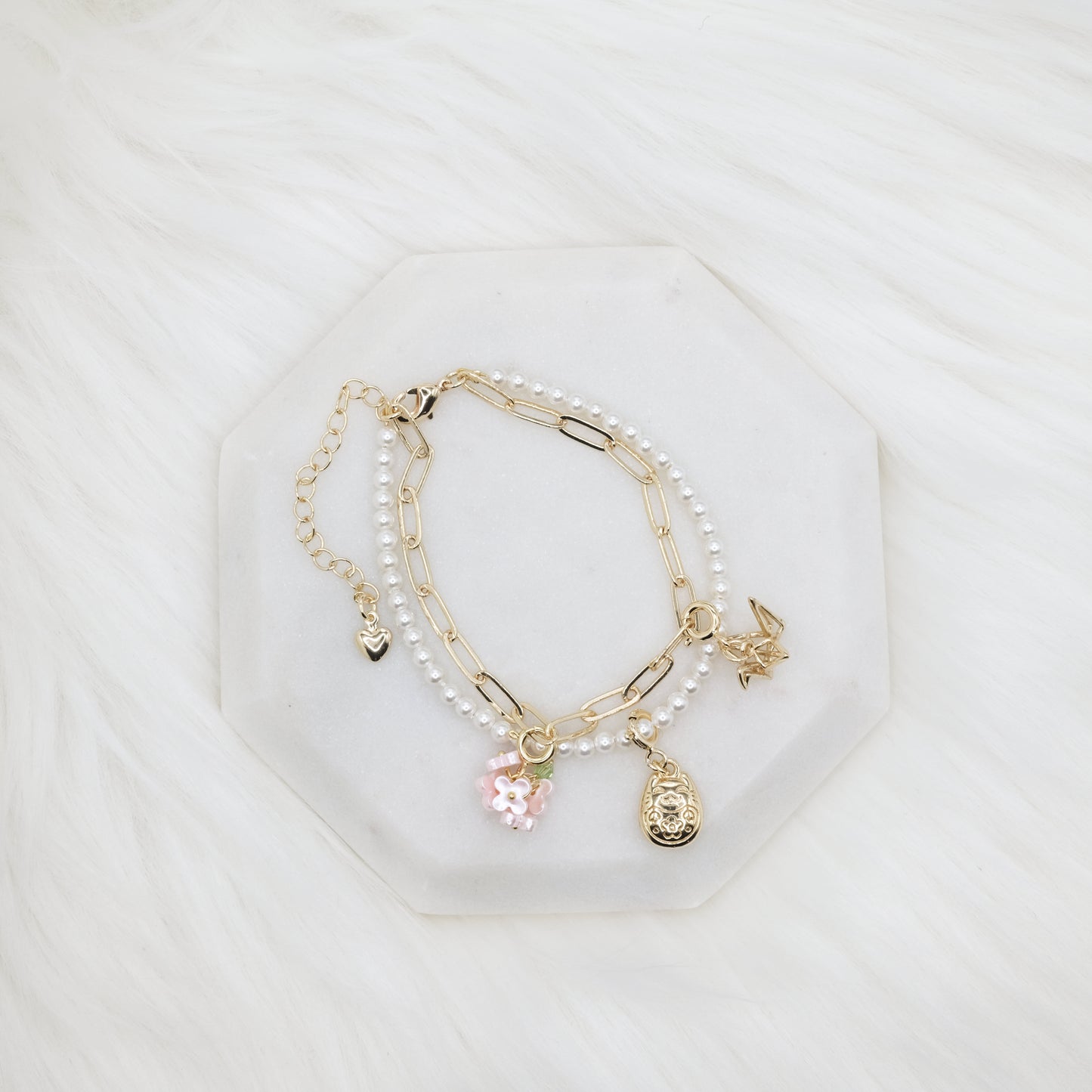 Tokyo Bloom Artisan Pearl Chain Bracelet