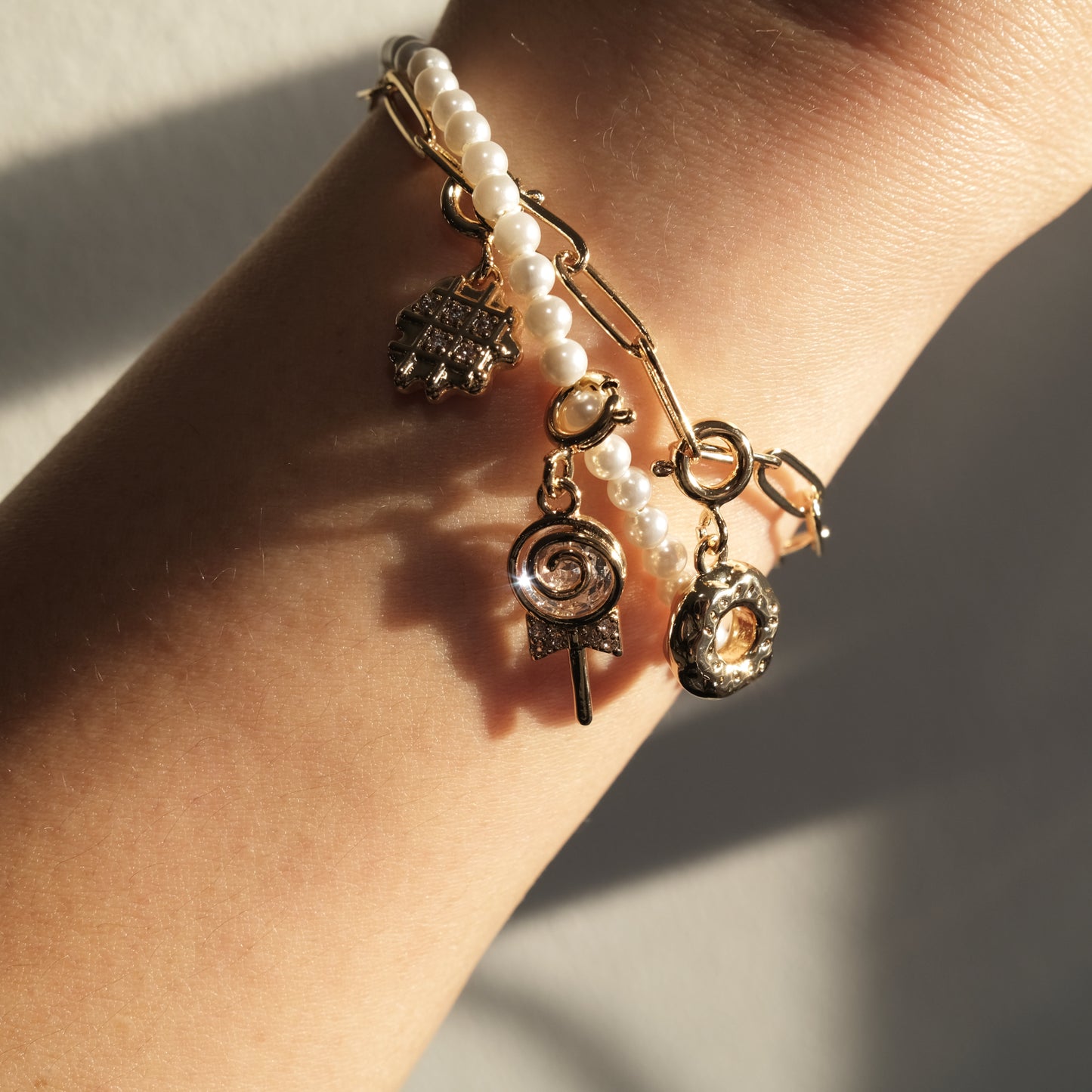 Sweet Tooth Artisan Pearl Chain Bracelet