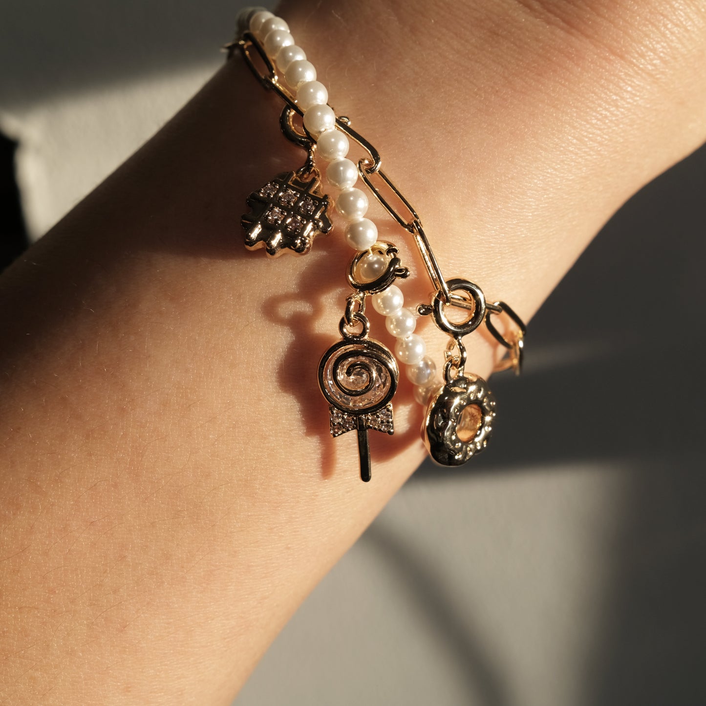 Sweet Tooth Artisan Pearl Chain Bracelet