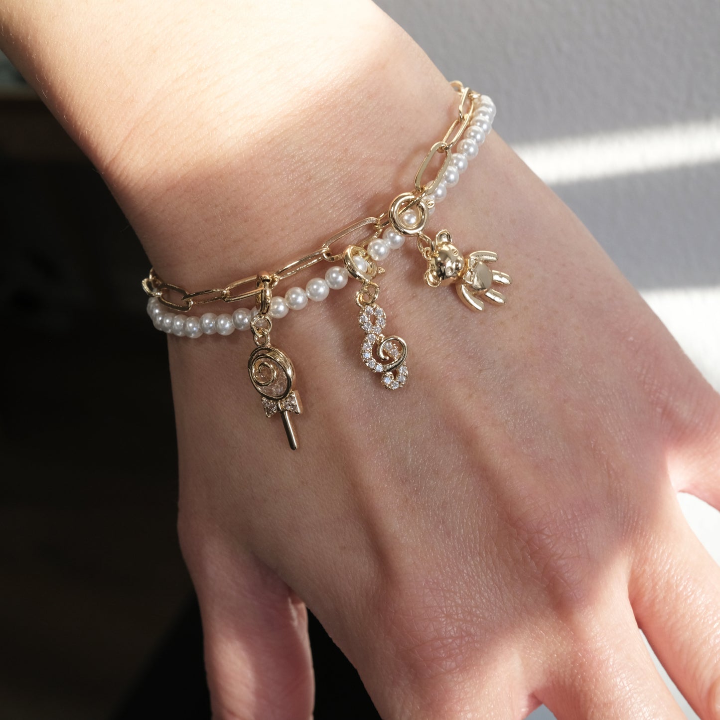 Soft Memory Artisan Pearl Chain Bracelet