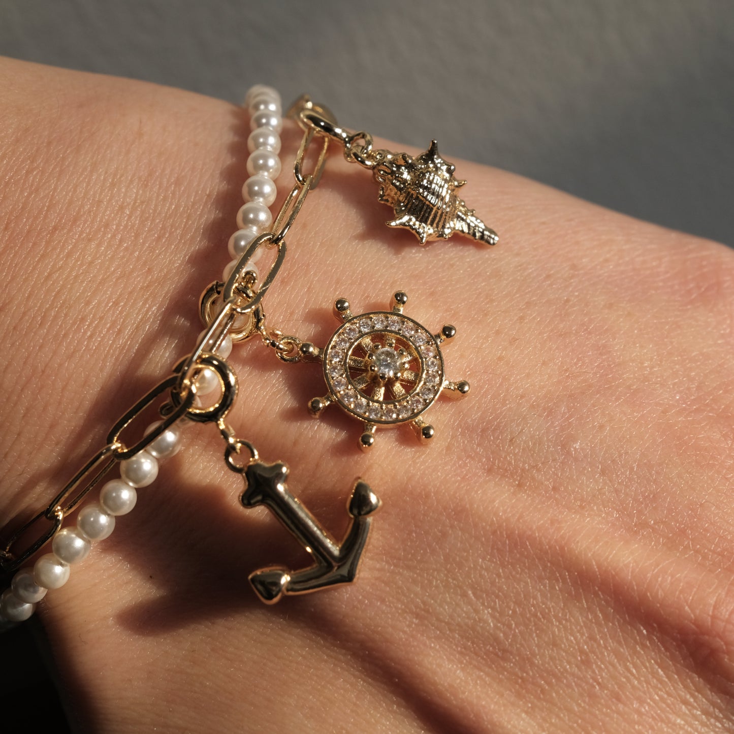 Ocean’s Echo Artisan Pearl Chain Bracelet
