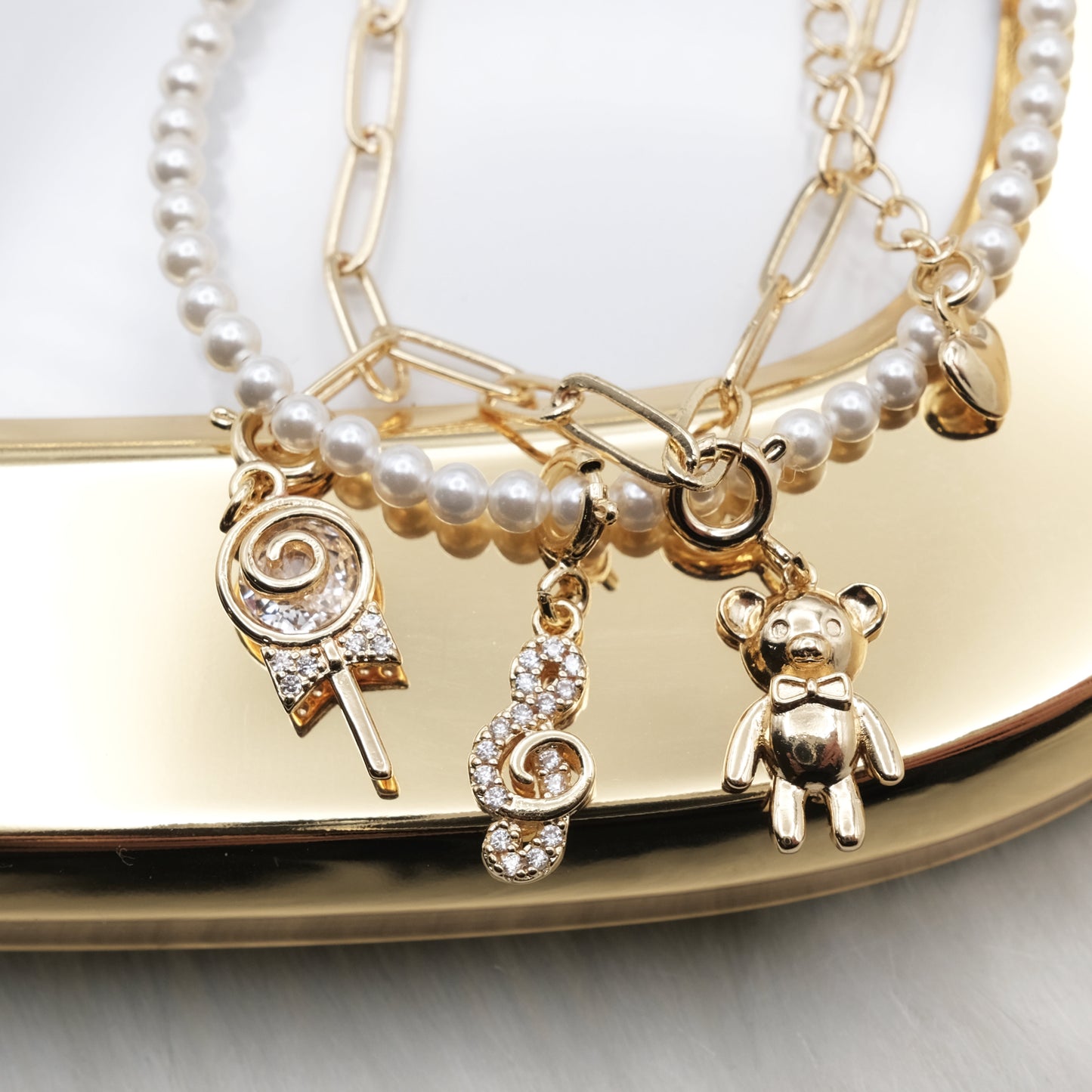 Soft Memory Artisan Pearl Chain Bracelet