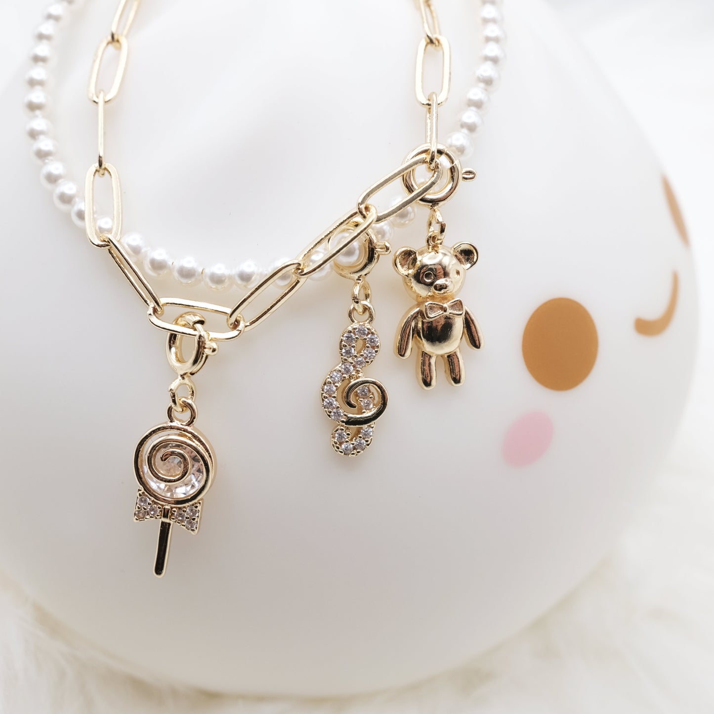 Soft Memory Artisan Pearl Chain Bracelet