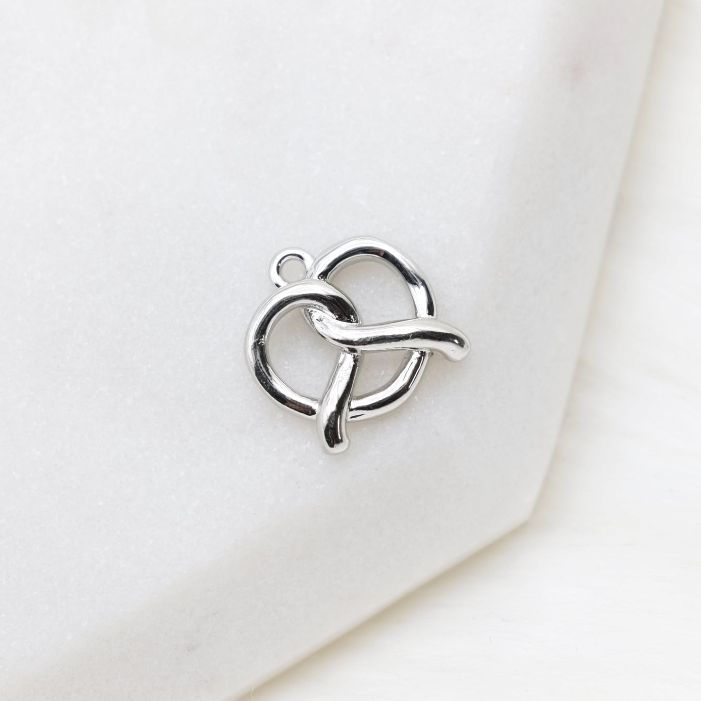 Chrome Knot Charm