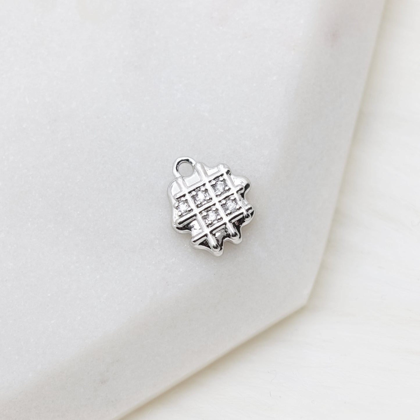Chrome Grid Charm