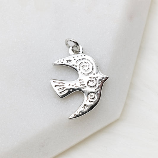 Chrome Poet’s Wing Charm