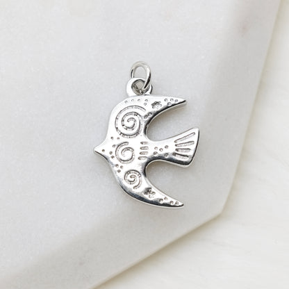 Chrome Poet’s Wing Charm