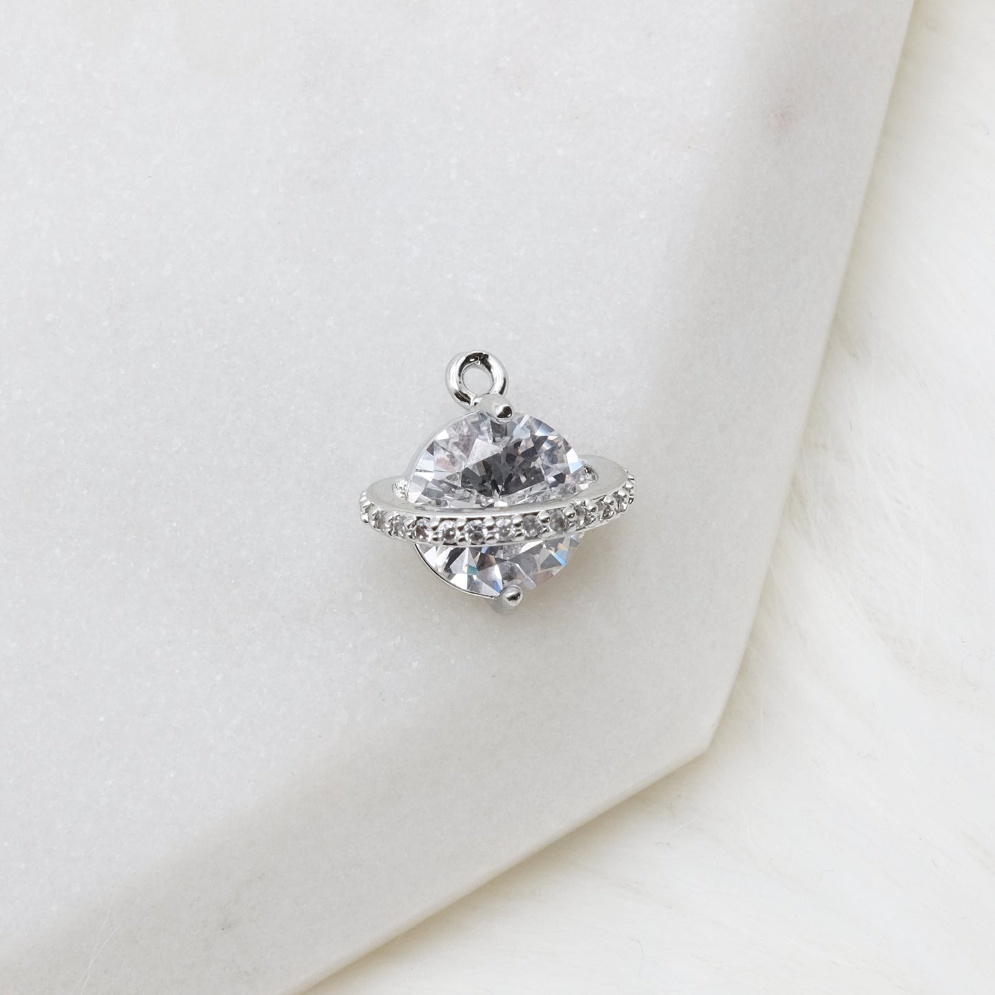 Silvery Cosmic Halo Charm