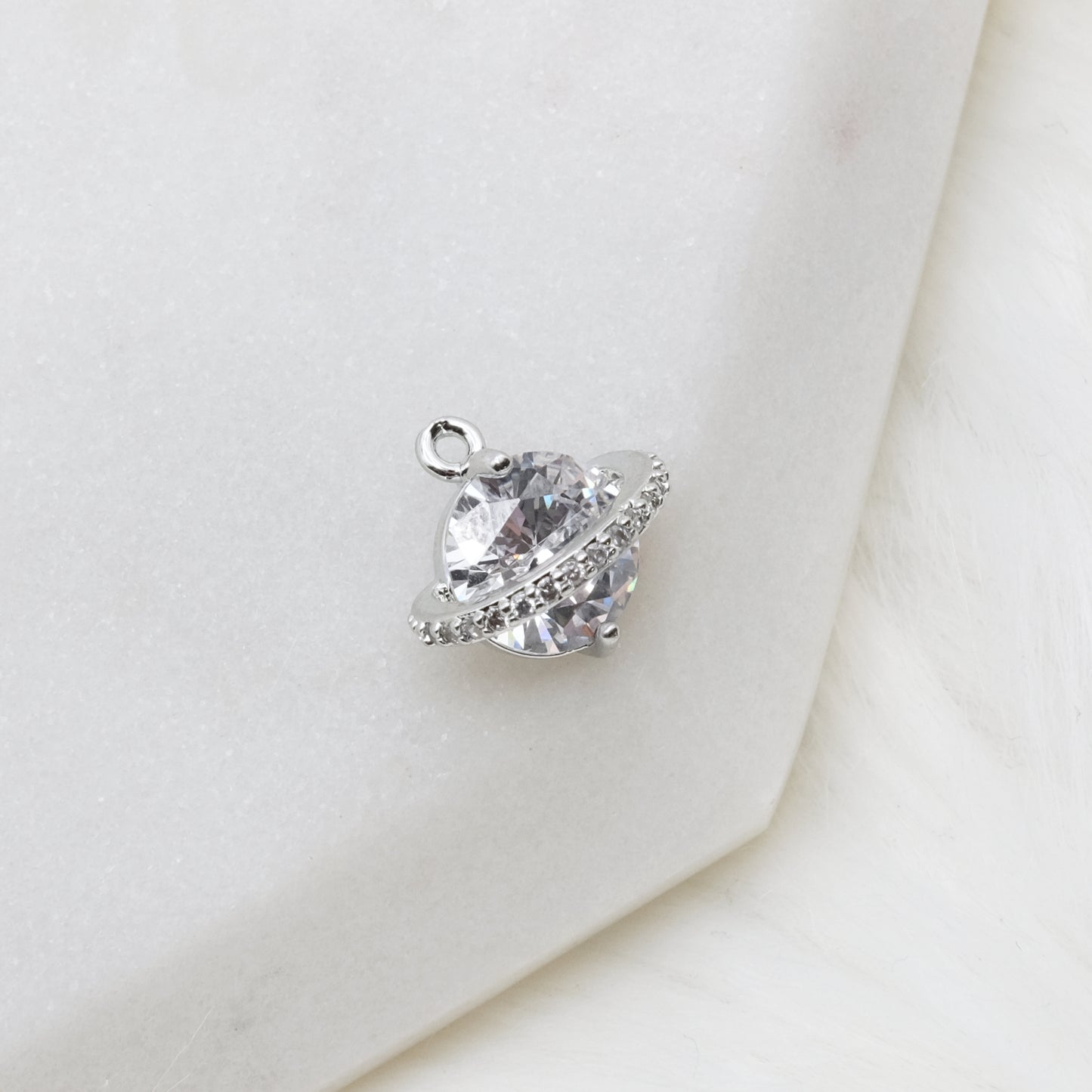 Silvery Cosmic Halo Charm