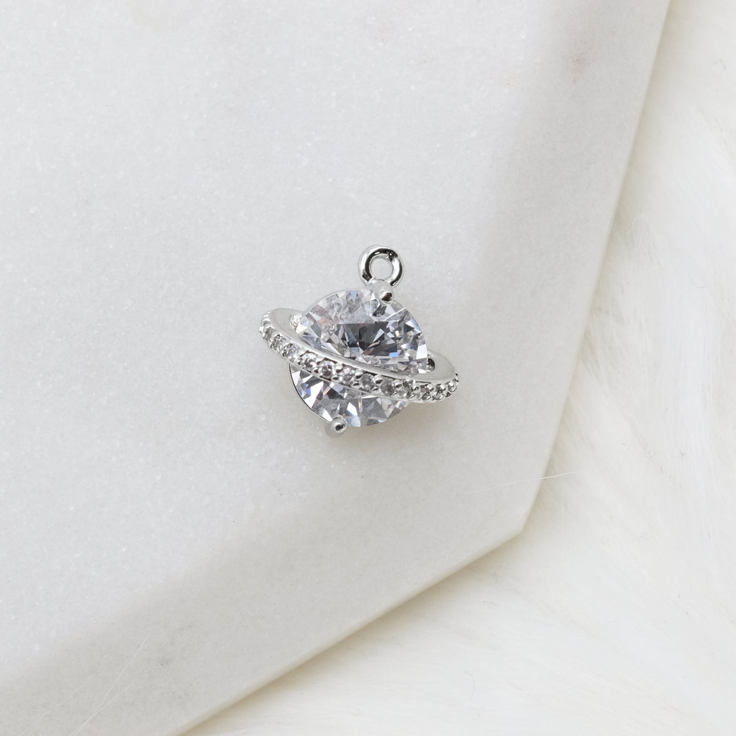 Silvery Cosmic Halo Charm