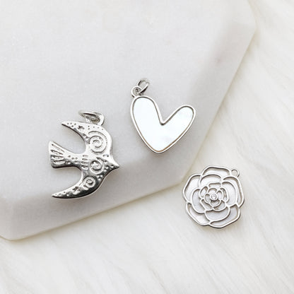 Chrome Poet’s Wing Charm