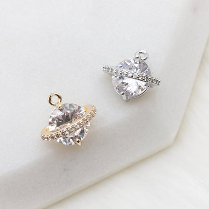 Silvery Cosmic Halo Charm