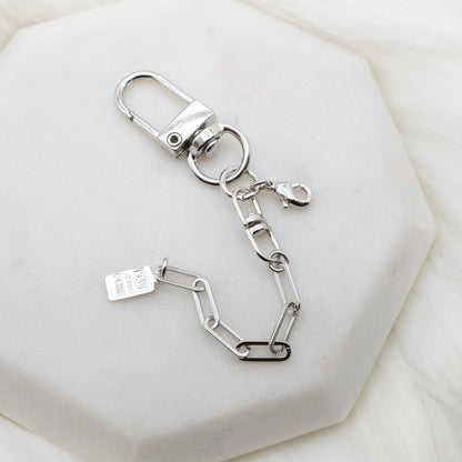 Chrome Lip Balm Keychain / Bag Charm