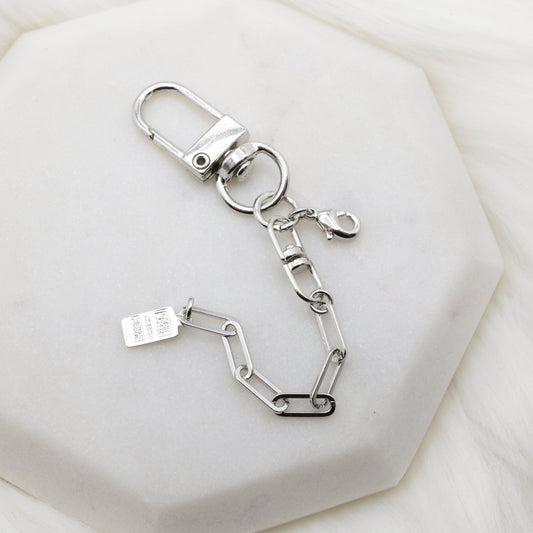 Chrome Lip Balm Keychain / Bag Charm