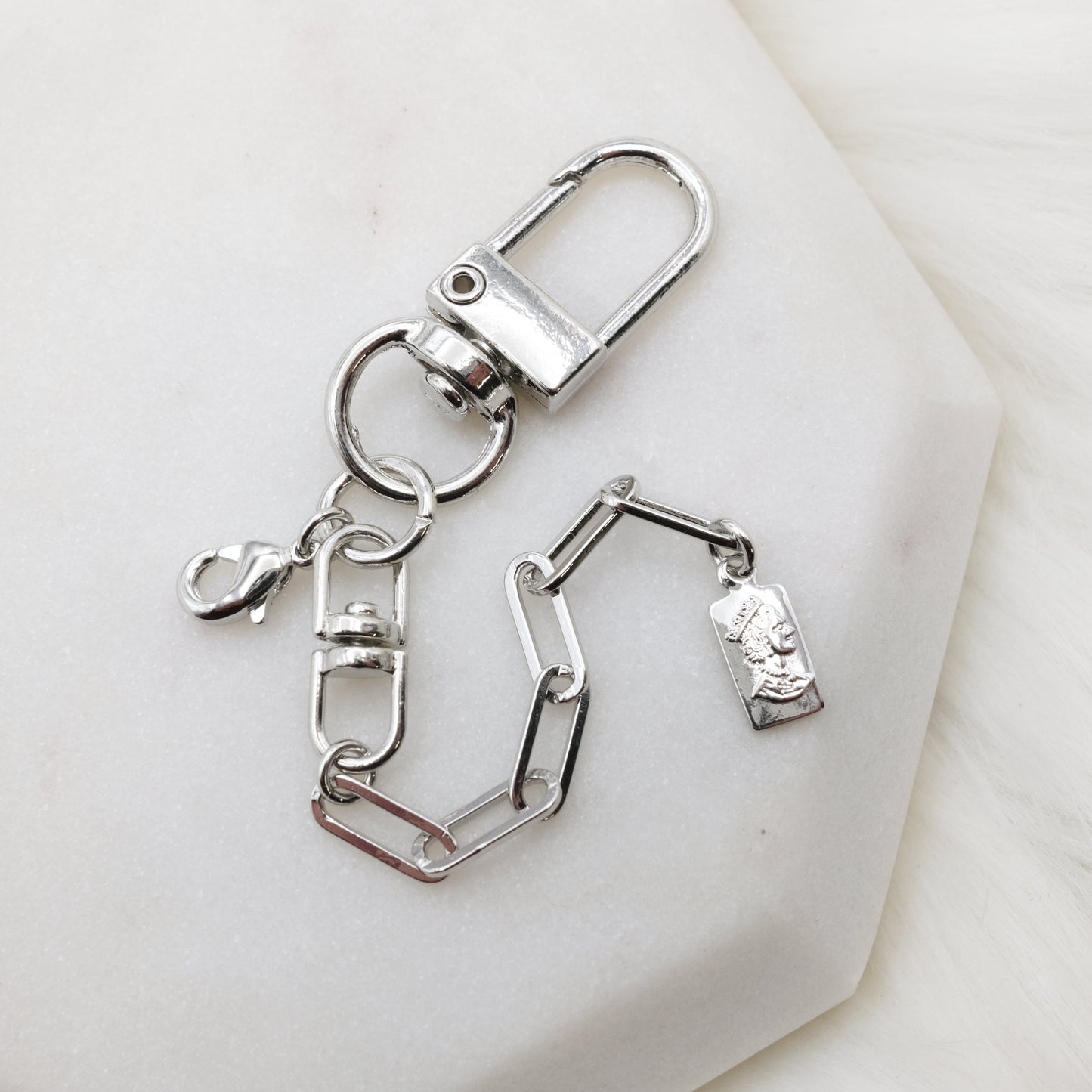 Chrome Lip Balm Keychain / Bag Charm