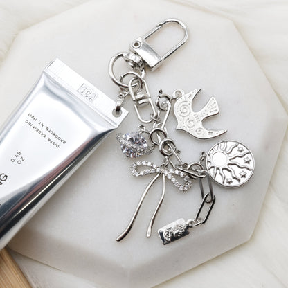 Chrome Lip Balm Keychain / Bag Charm