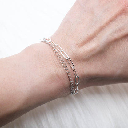 Chrome Layered Chain Bracelet (Copy)