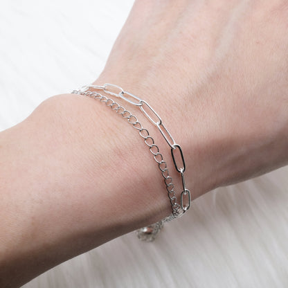 Chrome Layered Chain Bracelet (Copy)