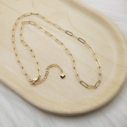 16" Paperclip necklace chain (Collarbone)