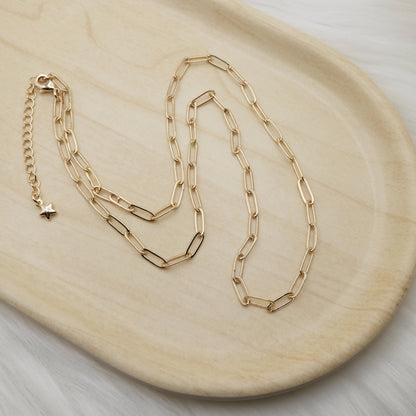 19" Paperclip necklace / wrap bracelet chain