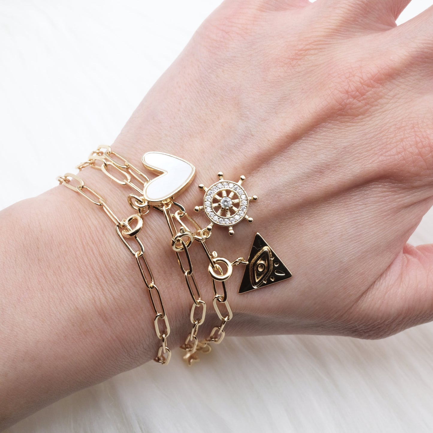 19" Paperclip necklace / wrap bracelet chain