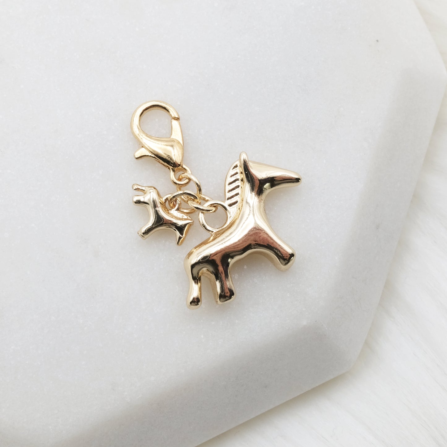 Year of the Horse charm (golden)