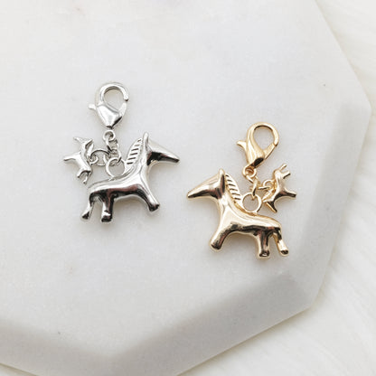 Year of the Horse charm (silvery)